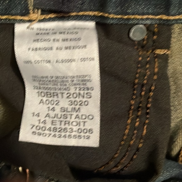 Wrangler new without tags retro boot cut jeans. Size 14 slim. Elastic adjusters - Picture 5 of 6